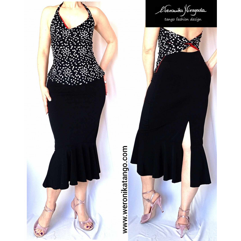 Pencil skirt with the frill