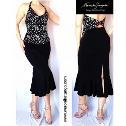 Pencil skirt with the frill