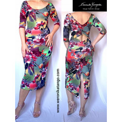 Ariel - pencil dress with ruffles at the back