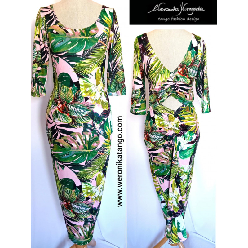 Ariel - pencil dress with the ruffles at the back