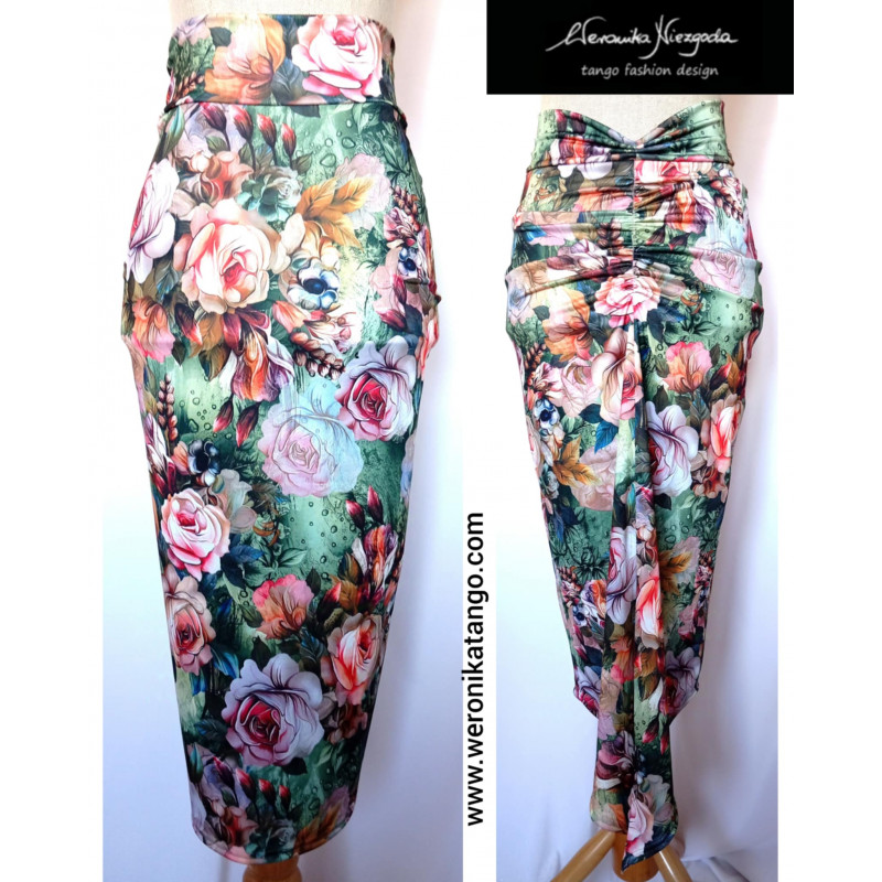 Veronica - pencil skirt with ruffle