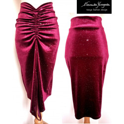 Veronica - velvet pencil skirt