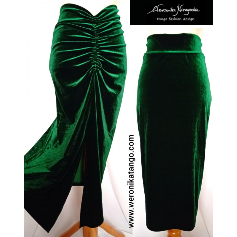 Veronica - velvet pencil skirt