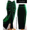 Veronica - velvet pencil skirt
