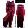 Veronica - velvet pencil skirt