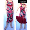 Pencil dress with the frill