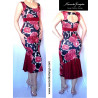 Pencil dress with the frill