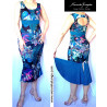 Pencil dress with the frill