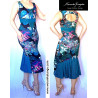 Pencil dress with the frill