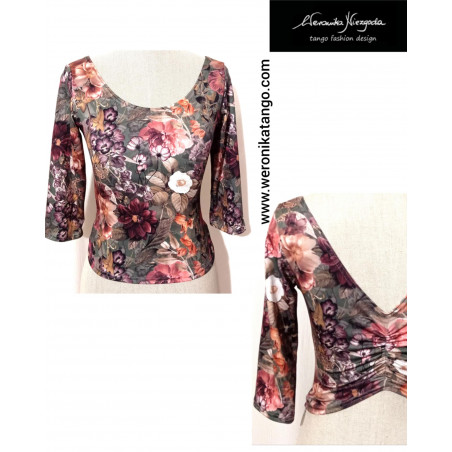 Top with ruffles at the back