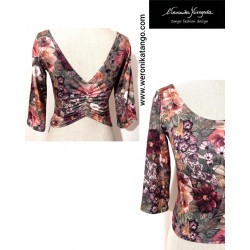 Top with ruffles at the back