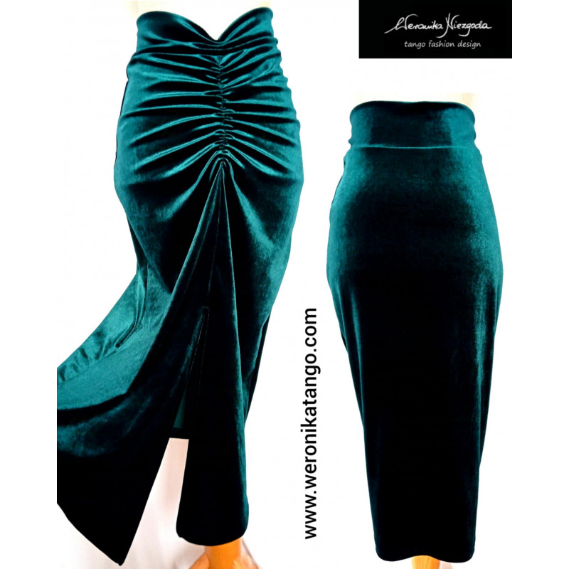 Veronica - velvet pencil skirt