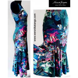 Venus - pencil dress with the frill at the back