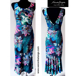 Venus - pencil dress with the frill at the back