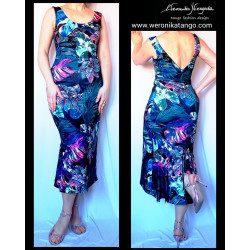 Venus - pencil dress with the frill at the back