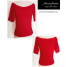 Top with sleeves off shoulders