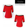 Top with sleeves off shoulders