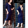 Venus - pencil dress with a frill at the back
