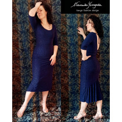 Venus - pencil dress with a frill at the back
