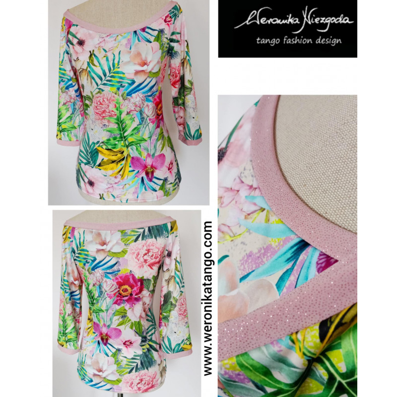 Top with sleeves off the shoulders