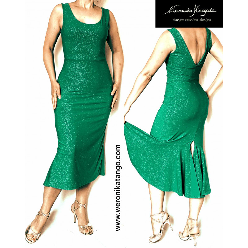 Venus - pencil dress with a frill