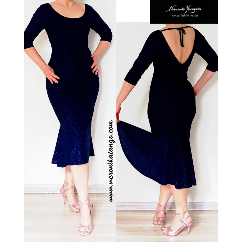 Venus - pencil dress with a frill at the back