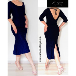 Venus - pencil dress with a frill at the back