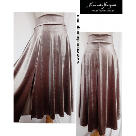 Amelia - velvet wide skirt