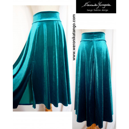 Amelia - velvet wide skirt