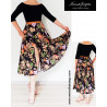 Wide dancing dress with silky skirt