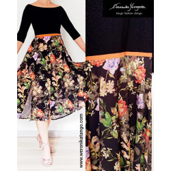 Wide dancing dress with silky skirt