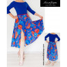 Wide dancing dress with silky skirt