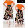 Wide dancing dress with silky skirt