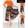 Wide dancing dress with silky skirt