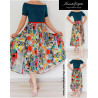 Wide dancing dress with silky skirt
