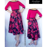 Wide dancing dress with silky skirt