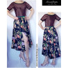 Wide dancing dress with silky skirt