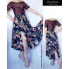 Wide dancing dress with silky skirt