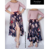 Wide dancing dress with silky skirt