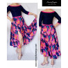 Wide dancing dress with silky skirt