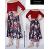 Wide dancing dress with silky skirt