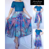 Wide dancing dress with silky skirt