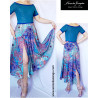 Wide dancing dress with silky skirt