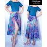 Wide dancing dress with silky skirt