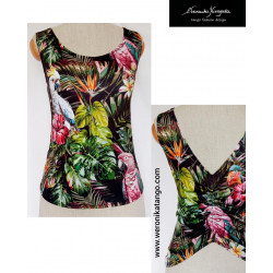 Top with ruffles at the back
