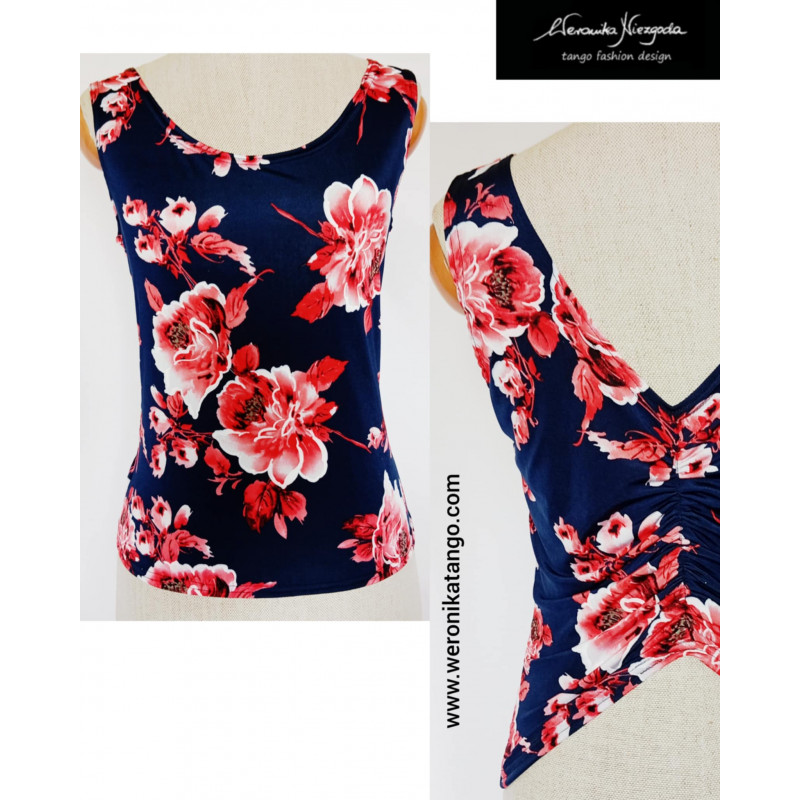 Top with ruffles at the back