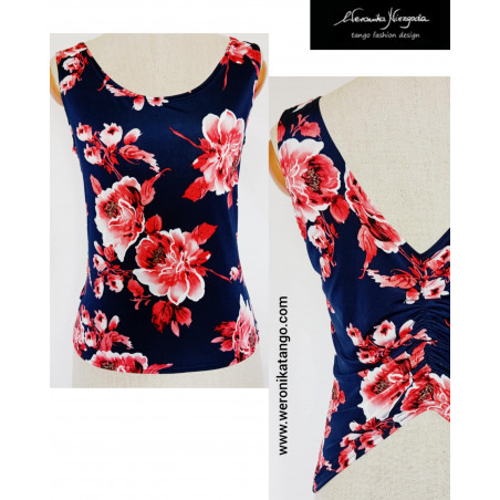 Top with ruffles at the back