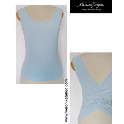 Top with ruffles at the back
