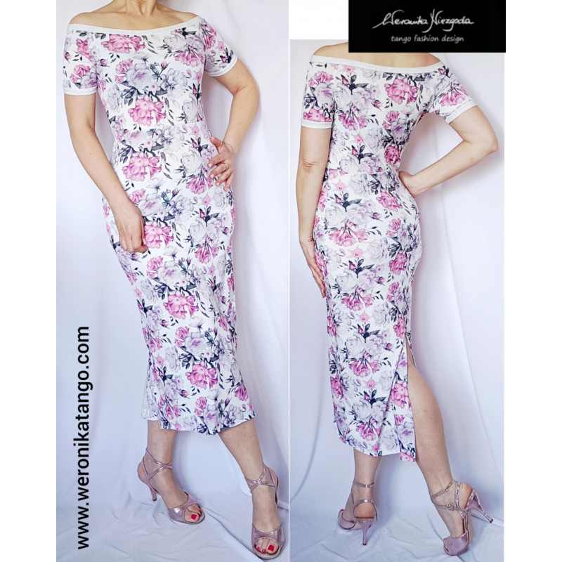 Hannah Pencil dress with a dropping sleeve