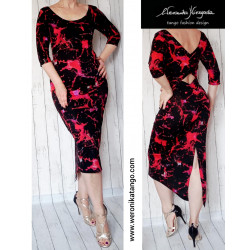 Ariel - pencil dress with ruffles at the back